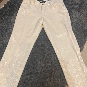 Ivory textured etcetera brand pants/jeans.  Super cute.  Practically new